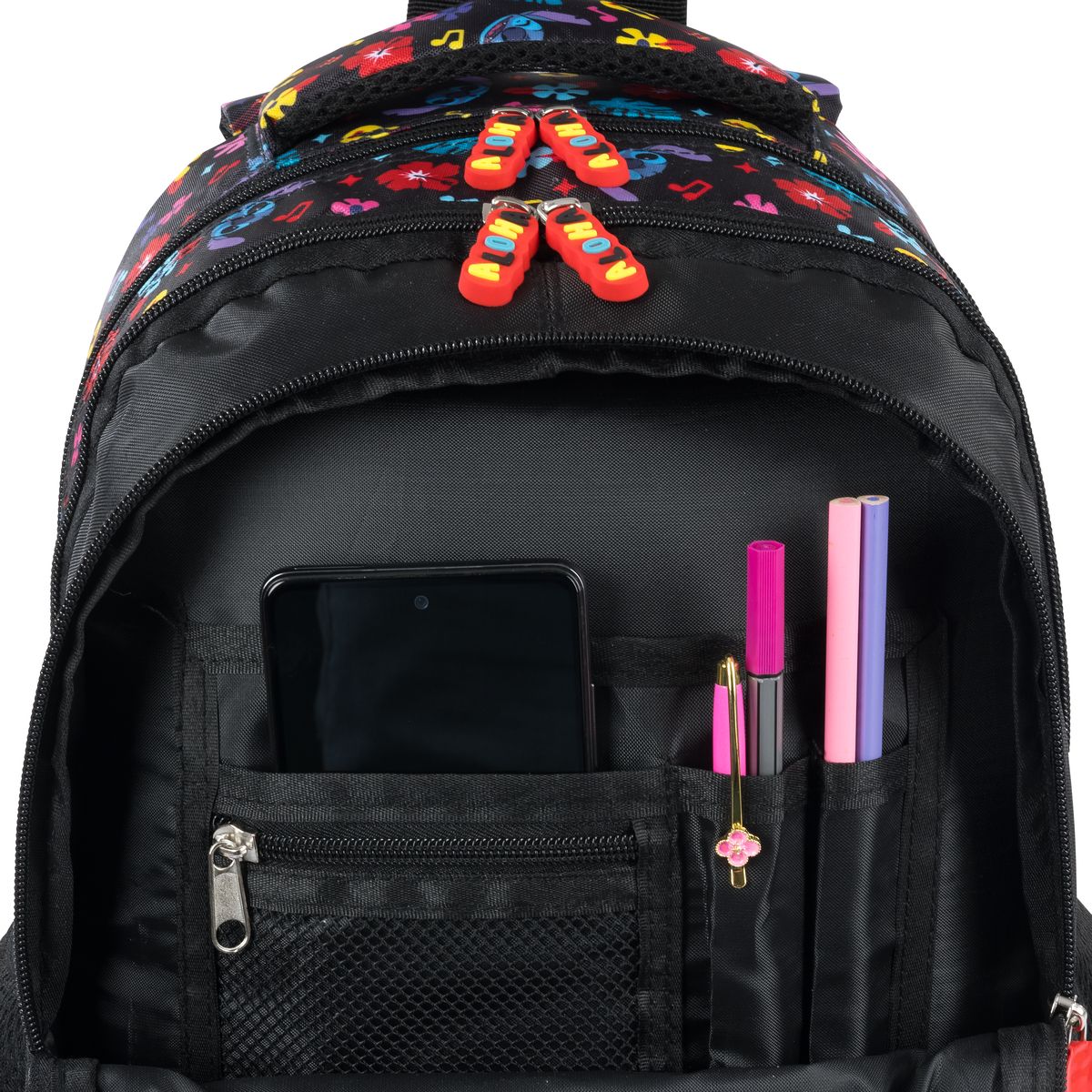 Plecak STITCH Black ALOHA 4 KOMORY St.Majewski (bpl-58)