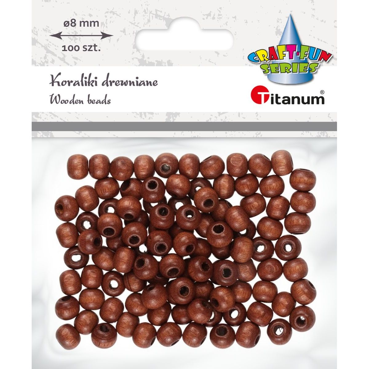 Ozdoba drewniana Craft-Fun Series Korale drewniane w kolorze ciemnobrązowym Titanum (25KBZ001)