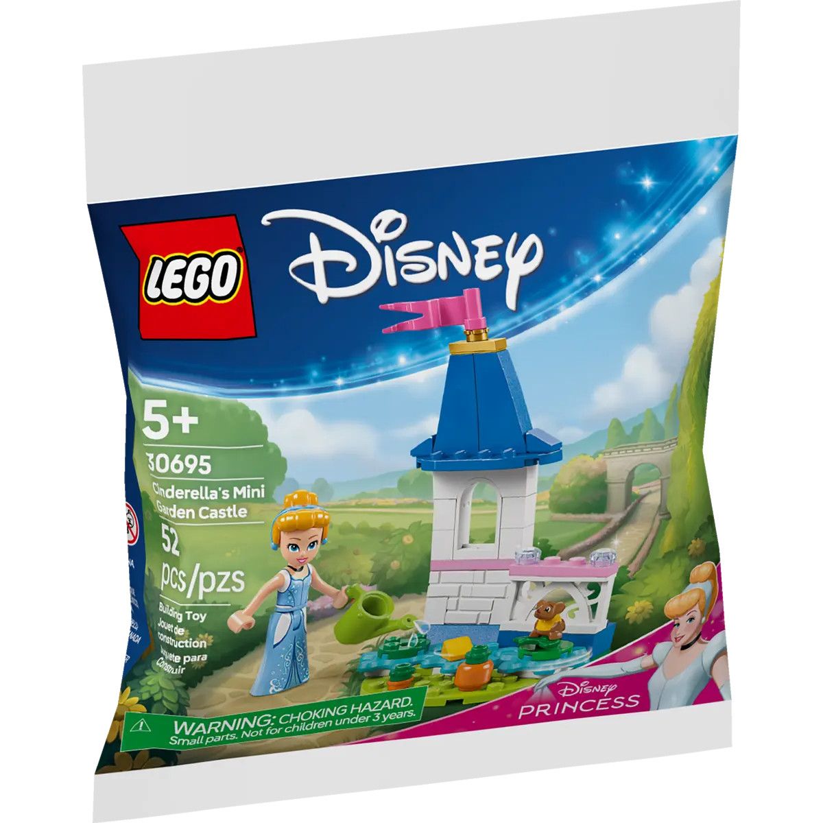 Klocki konstrukcyjne Disney Princess Miniaturowy zamek Kopciuszka z ogrodem Lego (30695)
