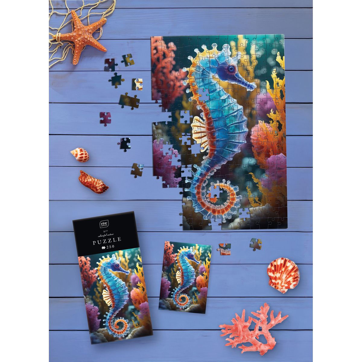 Puzzle Interdruk COLOURF NATURE 7 Sea Horse 250 (5902277371881)