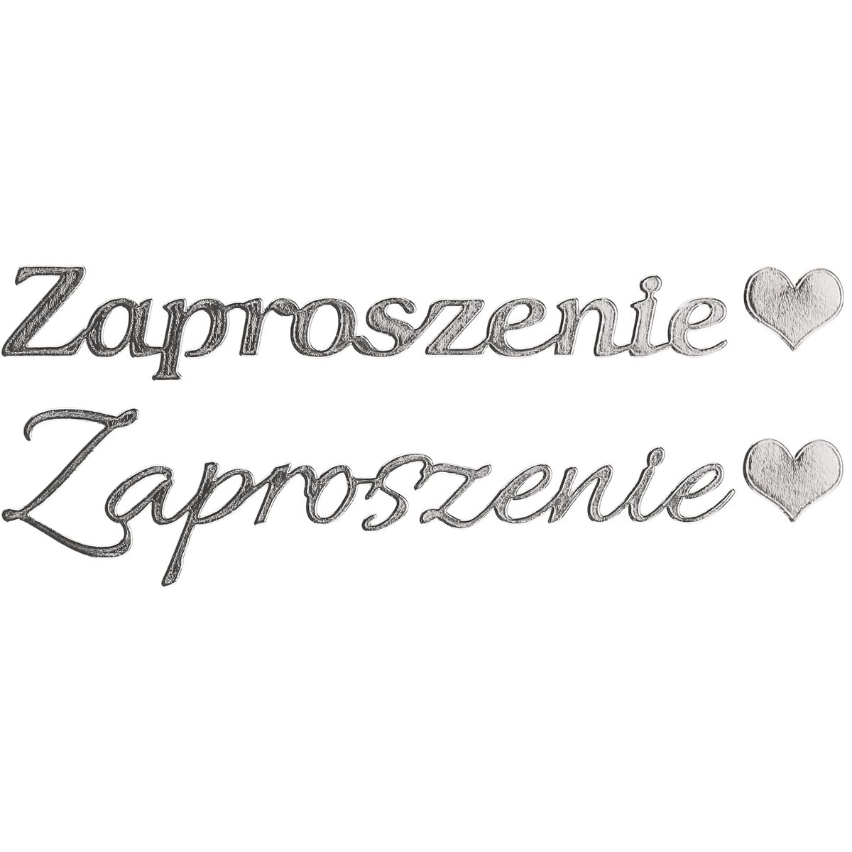 Naklejka (nalepka) Craft-Fun Series Zaproszenie  ZŁOTY SREBRNY Titanum