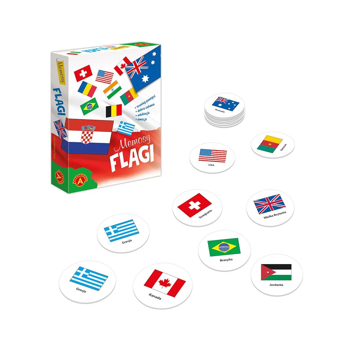Gra edukacyjna Memosy – Flagi Alexander (26993)