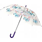 Parasol długa przezroczysta w piórka (SDA311)