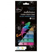 Farby akwarelowe Kidea metaliczne 12ml 12 kolor. (FAAM12KA)