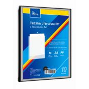 Teczka kartonowa na suwak 10 koszulek A4 czarny Tetis (BT630-V/24/)