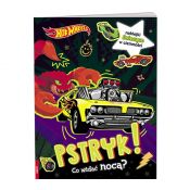 Książka dla dzieci Hot Wheels™. Pstryk! Co widać nocą?? Ameet (GLO 1601)