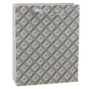 Torba prezentowa Efekt Geometrii 3D Szara [mm:] 320x260x 105 Lean (21603)