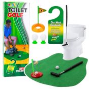Gra zręcznościowa Golf Toaletowy Mata Kij Piłki Zawieszka Na Drzwi Lean (25176)