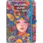 Kalendarz książkowy (terminarz) Antra UCZNIA DZIEWCZYNA B6 (2025/2026)