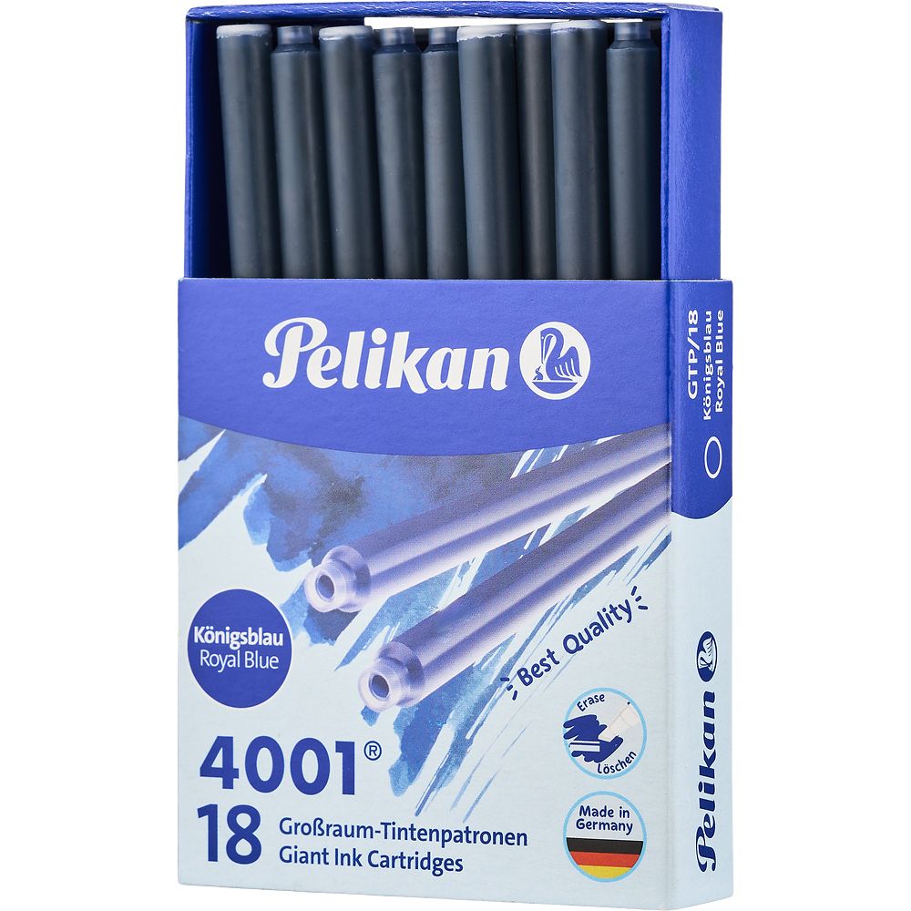 Naboje długie 18 sztuk niebieski Pelikan (300004064)