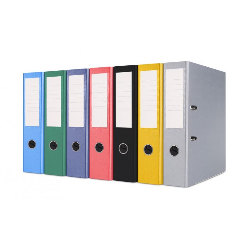 Segregator dźwigniowy Basic z szyną A4 75mm niebieski (21024221-01)