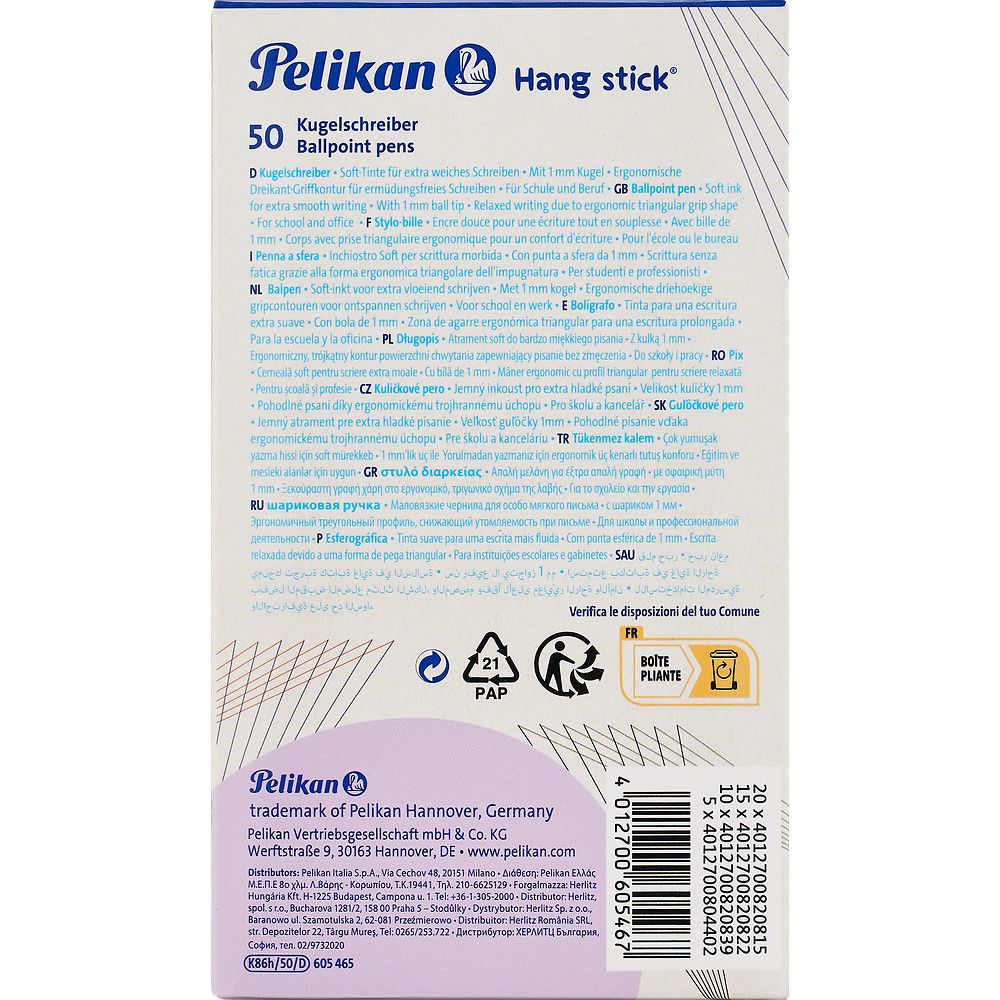 Długopis Hang Stick K86 niebieski 1,0mm Pelikan (400197414)