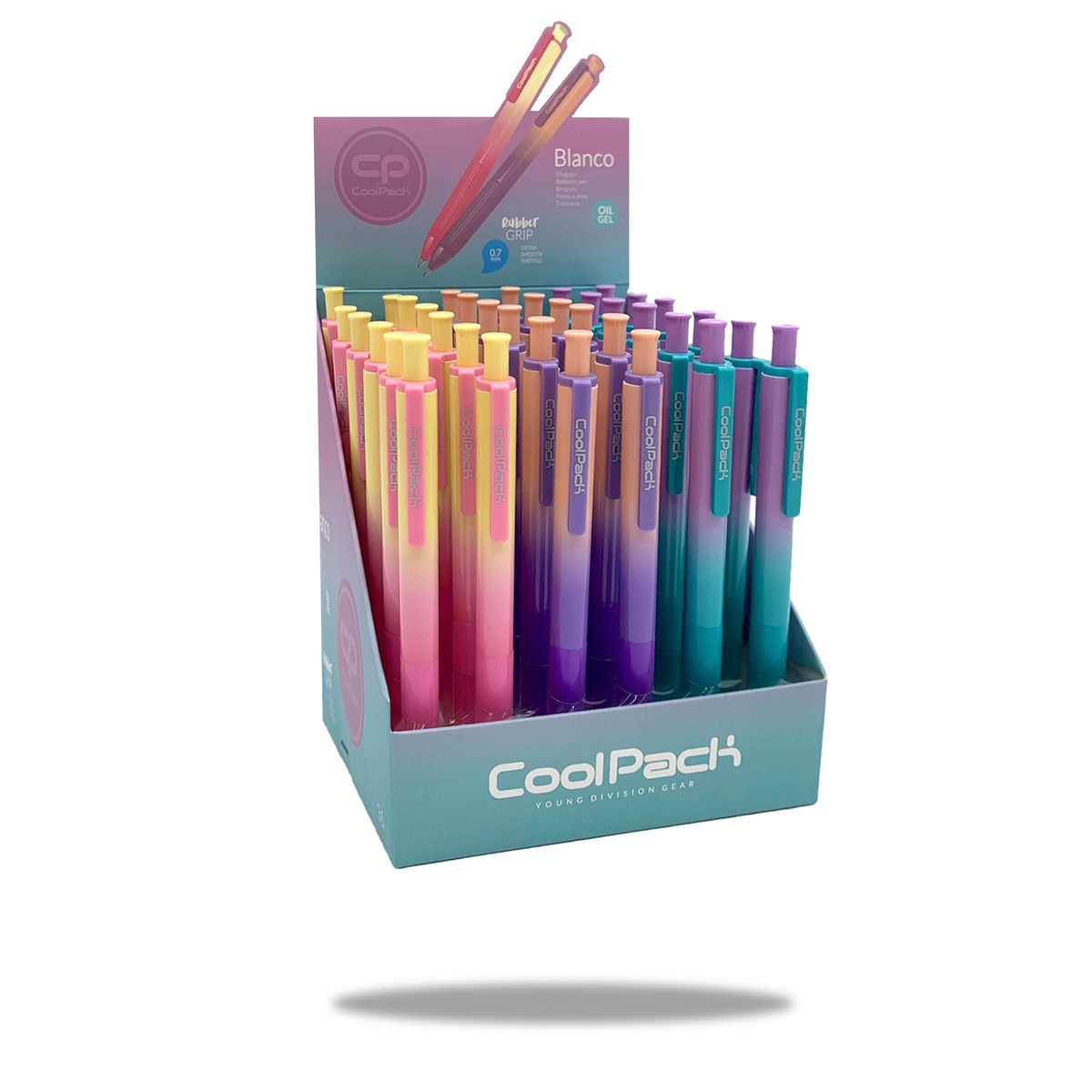 Długopis Patio Cool Pack BLANCO OIL GEL niebieski 0,7mm (03876CP/F)