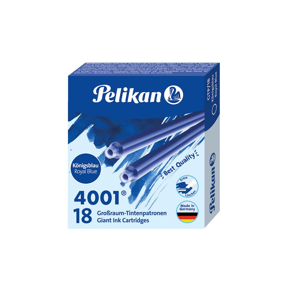 Naboje długie 18 sztuk niebieski Pelikan (300004064)