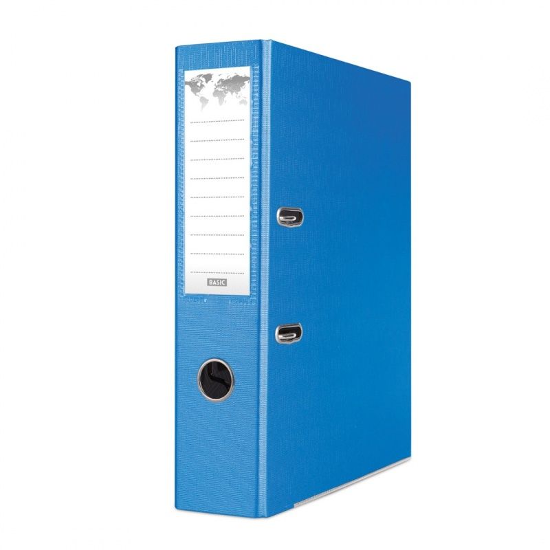 Segregator dźwigniowy Basic z szyną A4 75mm niebieski (21024221-01)