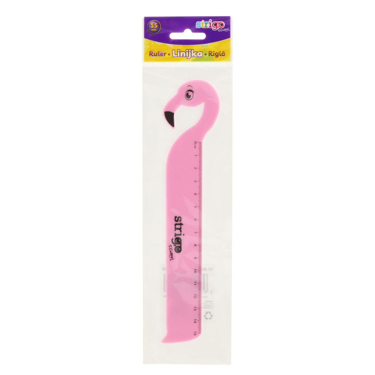 Linijka plastikowa Strigo 15 cm FLAMING 15cm (SSC360)